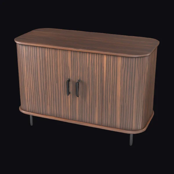 Wooden Cabinet with Black Legs