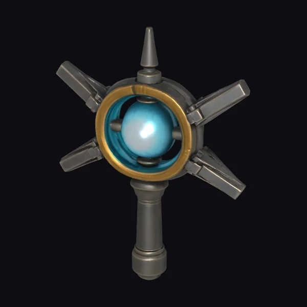 Glowing Blue Energy Scepter