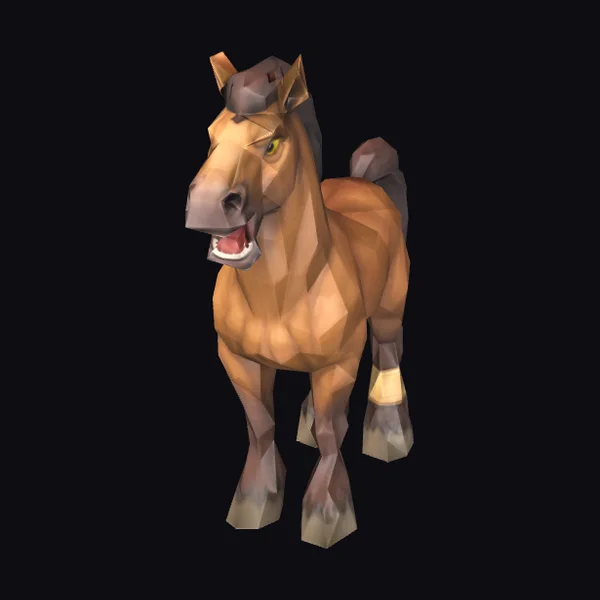 Brown Horse Polygon
