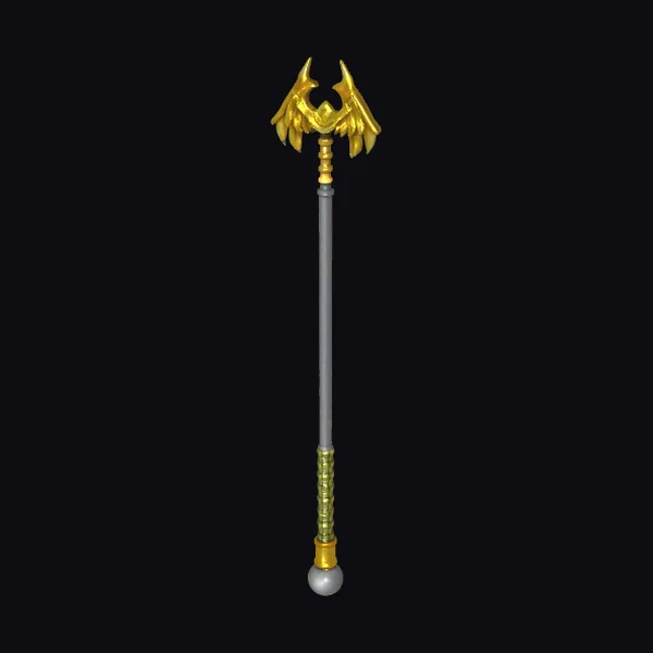 Golden Winged Magic Staff