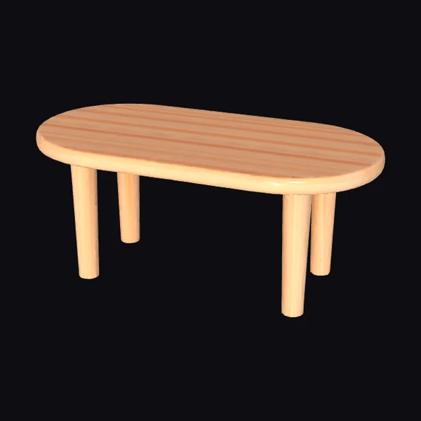 Oval Wooden Desk