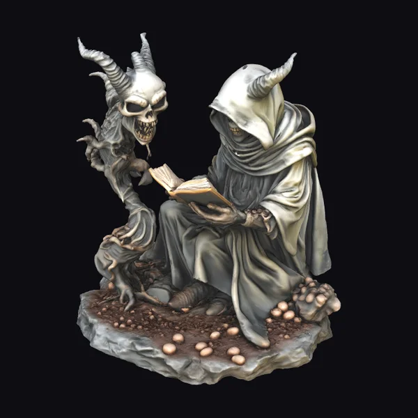 Demonic Scholar Study Scene