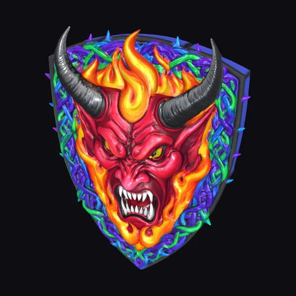 Demon Face Shield Patch