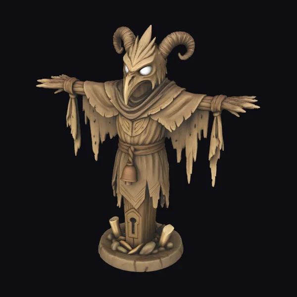 Horned Bird-like Creature Statue