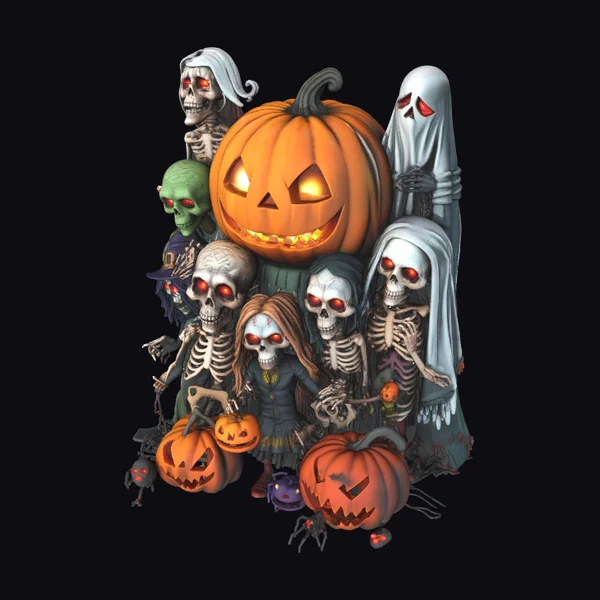 Halloween Skeleton Gathering