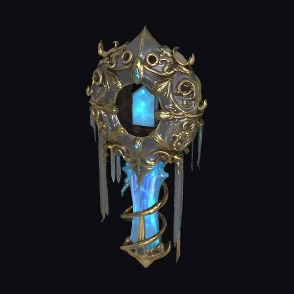 Ornate Blue Crystal Artifact