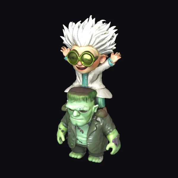Chibi Scientist on Frankenstein