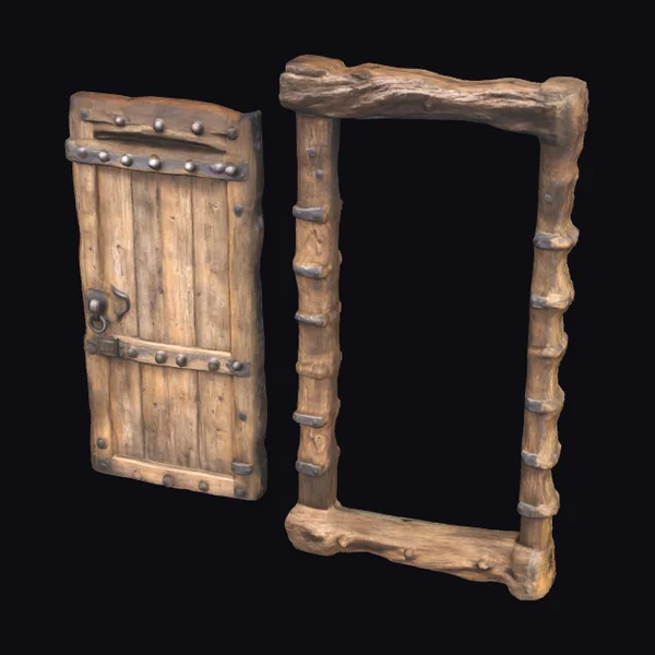 Rustic Wooden Door Frame