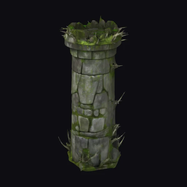 Medieval Stone Chimney Ruin