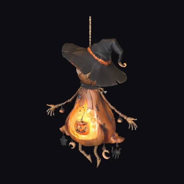 Witchy Lantern Doll
