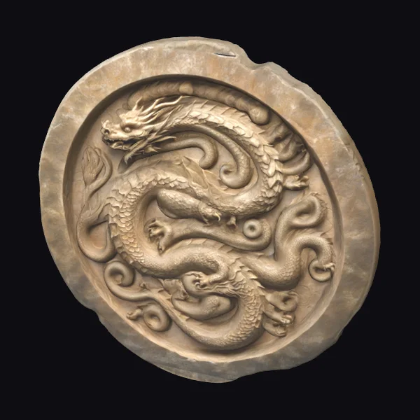 Ancient Dragon Relief Plaque