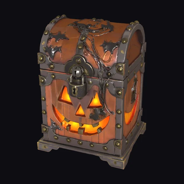 Locked Halloween Treasure Chest