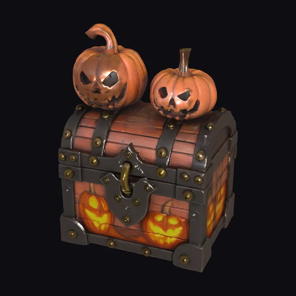 Locked Halloween Treasure Chest