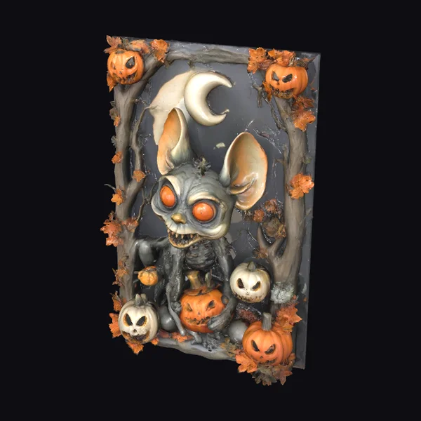 Bat Skeleton Pumpkin Patch