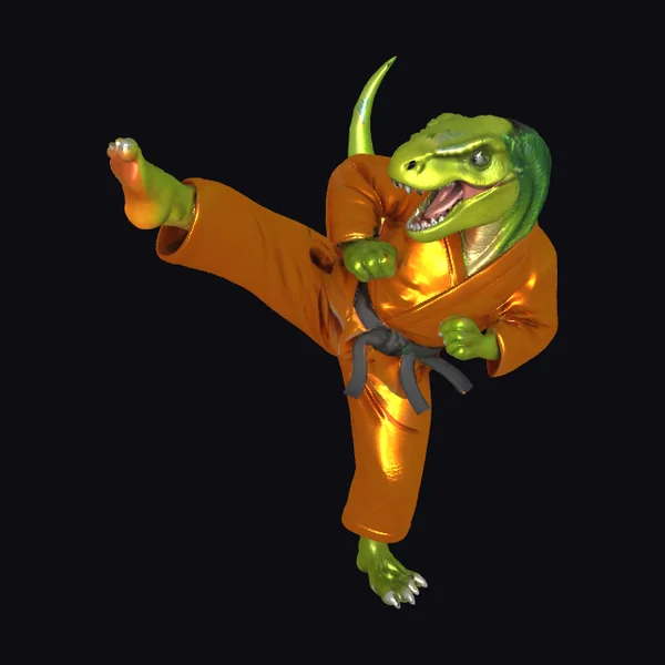 Karate Dinosaur