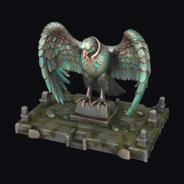 Granite Condor Guardian Statue