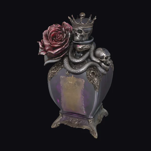 Ornate Skull Perfume Bottle