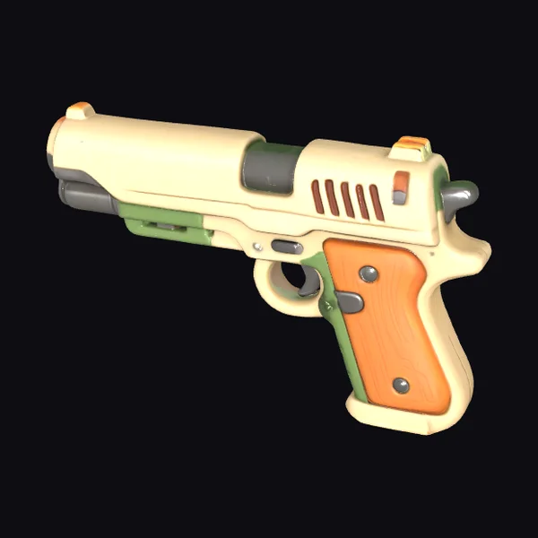 Futuristic Pistol Illustration