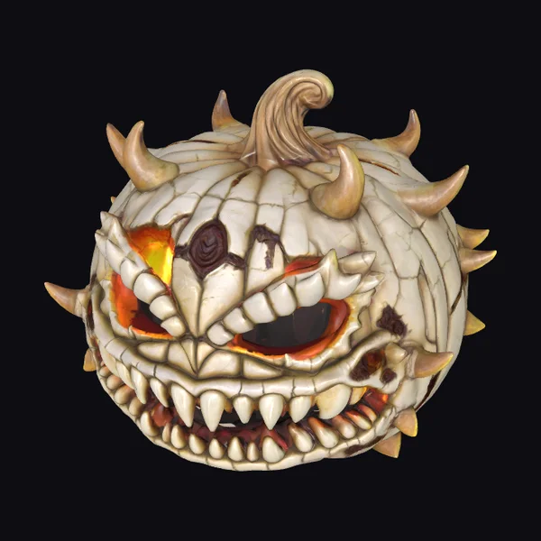 Demon Pumpkin Head