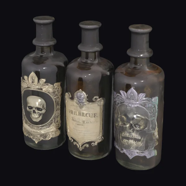 Dark Apothecary Potion Bottles