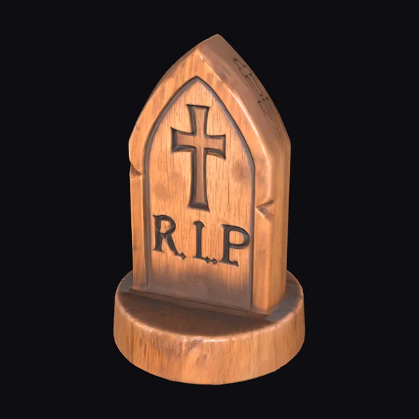 Wooden Tombstone