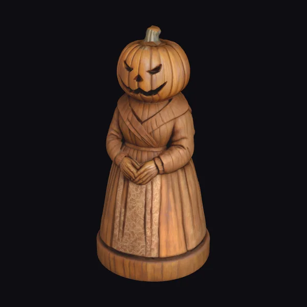 Pumpkin Lady Figure