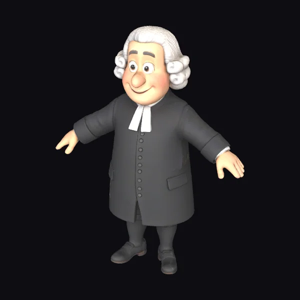 Elderly Clergyman Figure