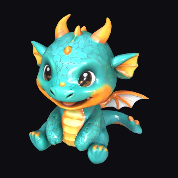 Teal Dragon Baby