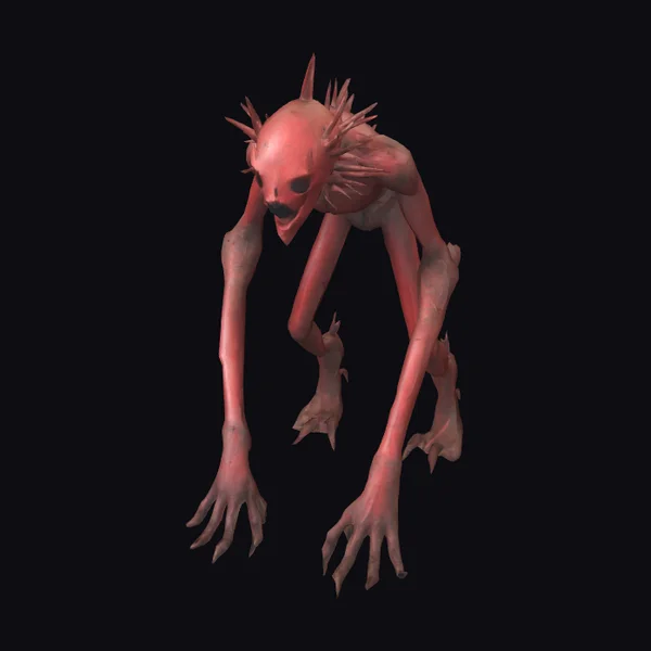 Spiky Red Alien Creature
