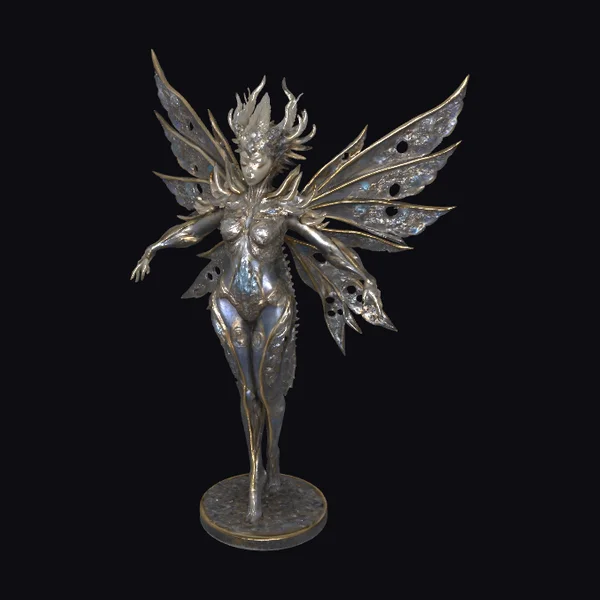 Elegant Gothic Fairy Statue