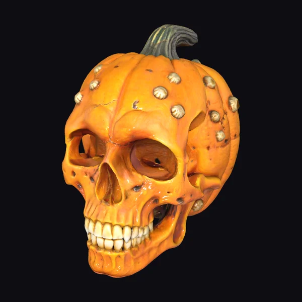 Pumpkin Skull Decoration