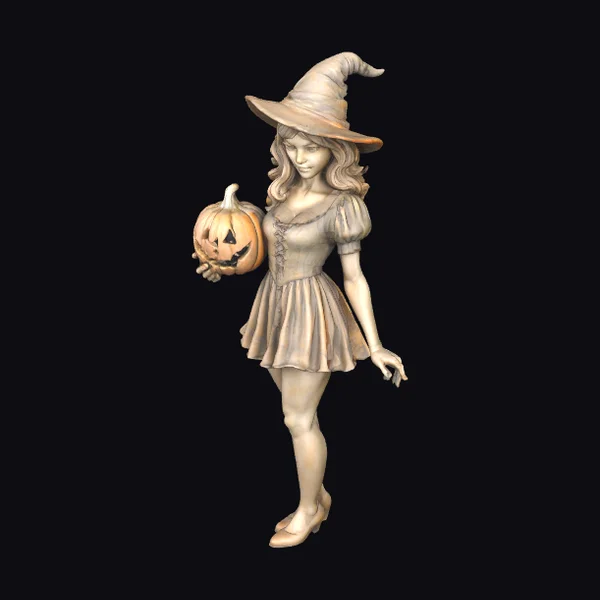 Witch with Pumpkin