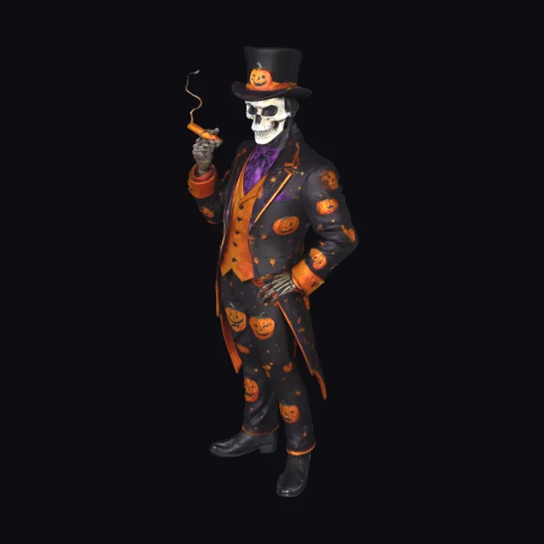 Smoking Skeleton Gentleman