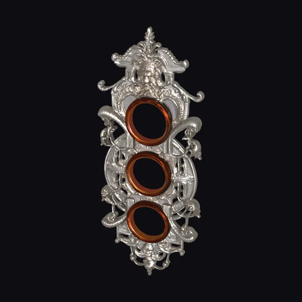 Ornate Metal Triple Frame