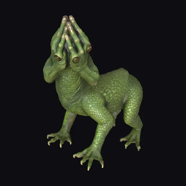 Green Praying Reptile