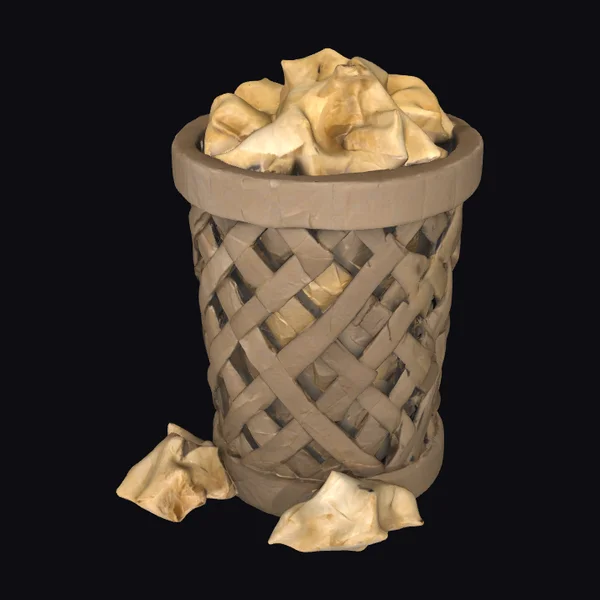 Woven Trash Can
