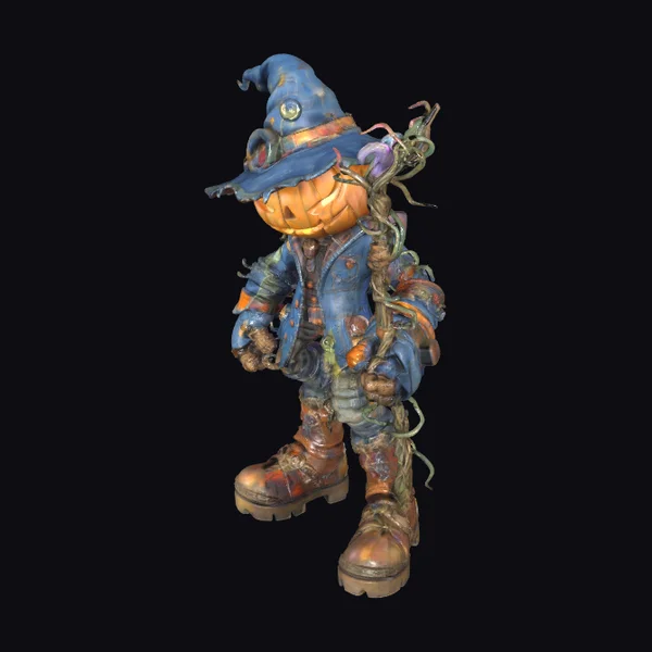 Pumpkin Wizard Figurine
