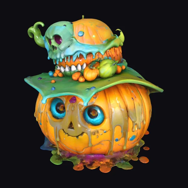 Pumpkin Skelly Hat
