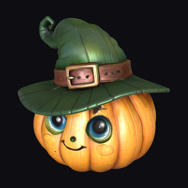 Smiling Pumpkin Character
