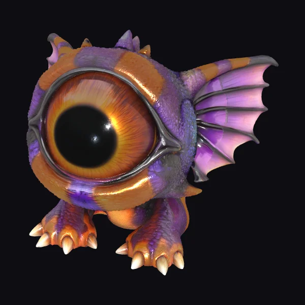 Purple Winged Eye Creature