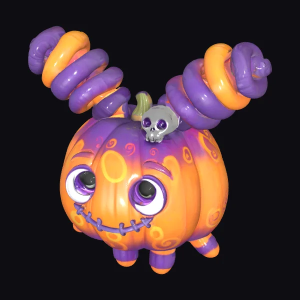 Whimsical Pumpkin Doll