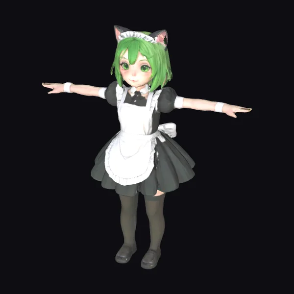 Catgirl Maid T Pose