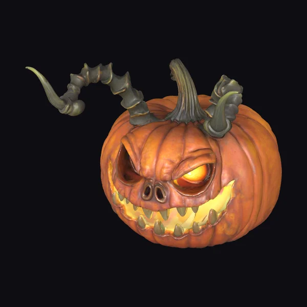 Pumpkin with Horns