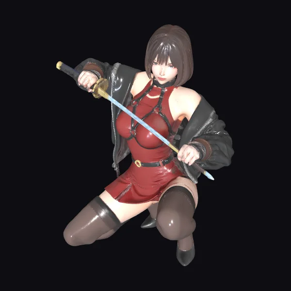 Warrior Girl with Sword