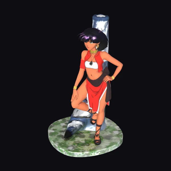 Anime Girl in Red Outfit