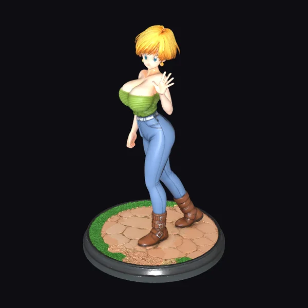Blonde Anime Girl Figurine