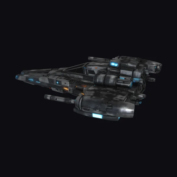 Futuristic Black Spaceship