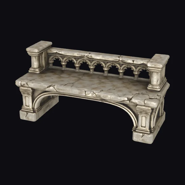Weathered Gothic Bench