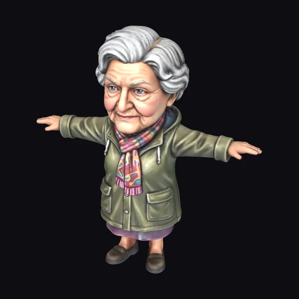 Elderly Woman in Jacket