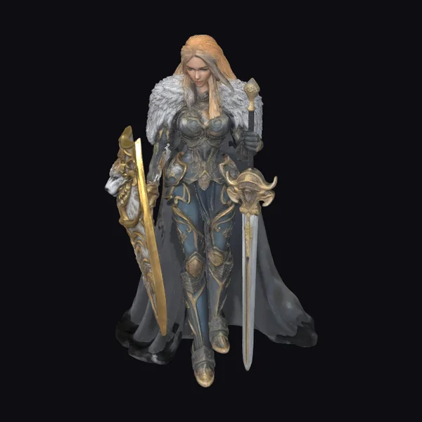 Female Warrior in Armor